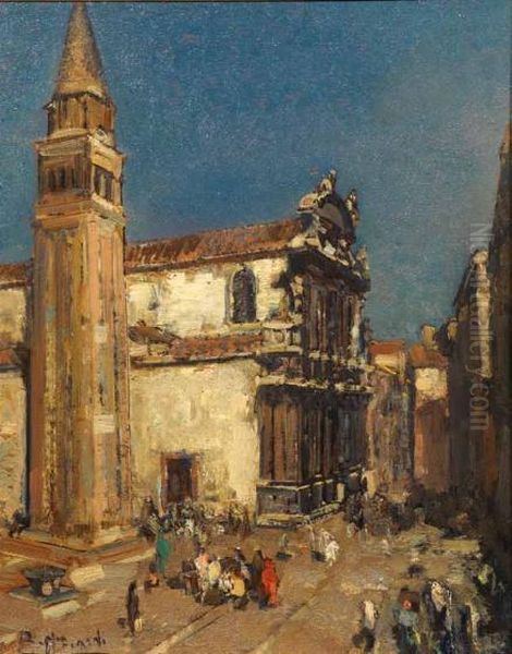 Chiesa Di Santa Maria Del Giglio, Venezia Oil Painting by Beppe Ciardi