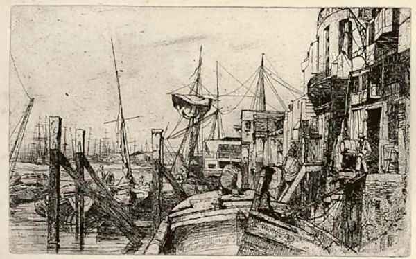 Limehouse Oil Painting by James Abbott McNeill Whistler