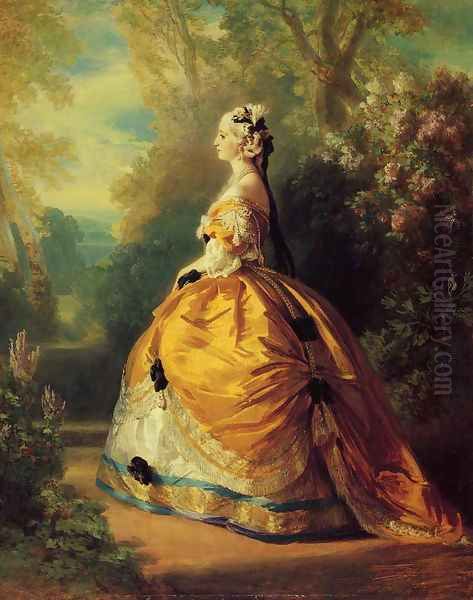 The Empress Eugenie a la Marie-Antoinette Oil Painting by Franz Xavier Winterhalter