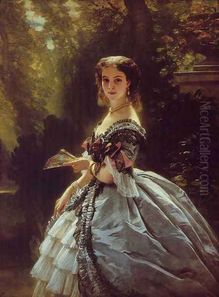 Princess Elizabeth Esperovna Belosselsky-Belosenky, Princess Troubetskoi Oil Painting by Franz Xavier Winterhalter