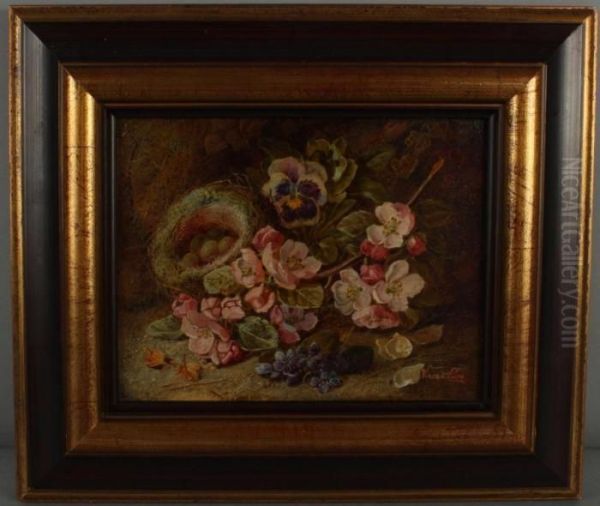 Blumenstuck Am Waldboden Oil Painting by Vincent Clare