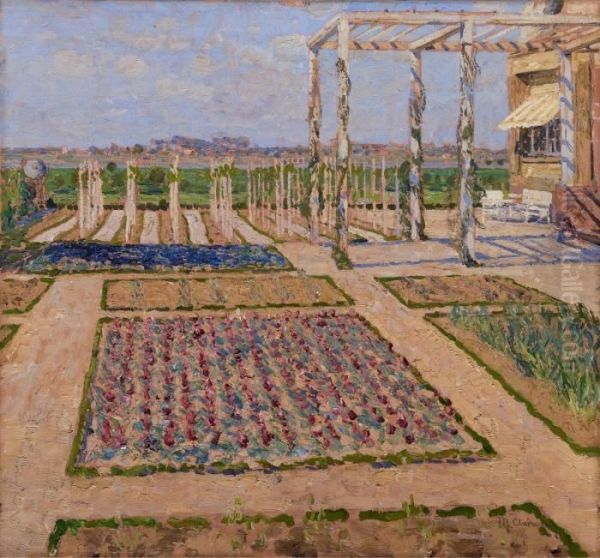 Der Garten Des Kunstlers In Wittlaer Oil Painting by Maximilian Clarenbach