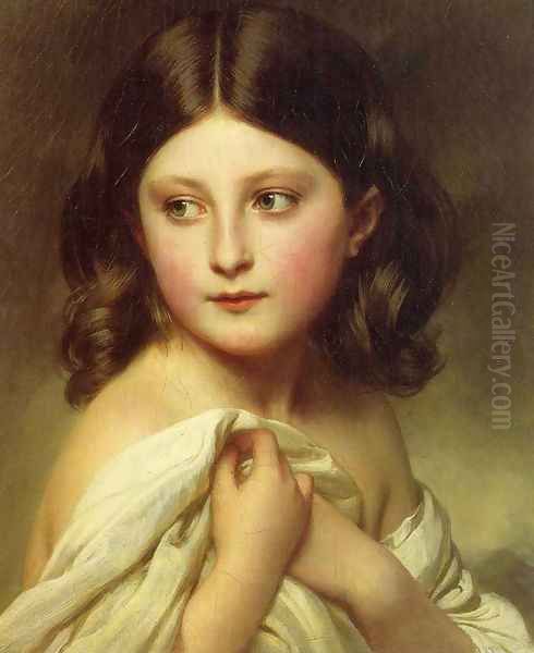 A Young Girl called Princess Charlotte Oil Painting by Franz Xavier Winterhalter