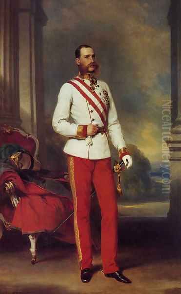 Franz Joseph I, Emperor of Austria Oil Painting by Franz Xavier Winterhalter