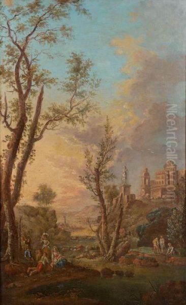 Paysage Anime Oil Painting by Jean-Baptiste Claudot De Nancy