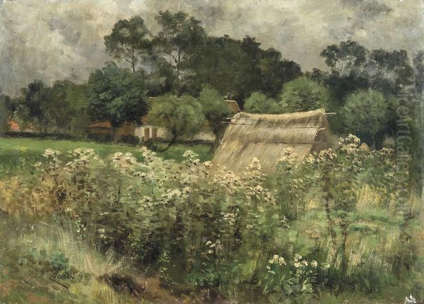 Paysage Avec Ferme Oil Painting by Emile Claus