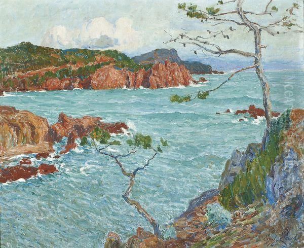 Vue De Mer A La Cote D'azur Oil Painting by Emile Claus