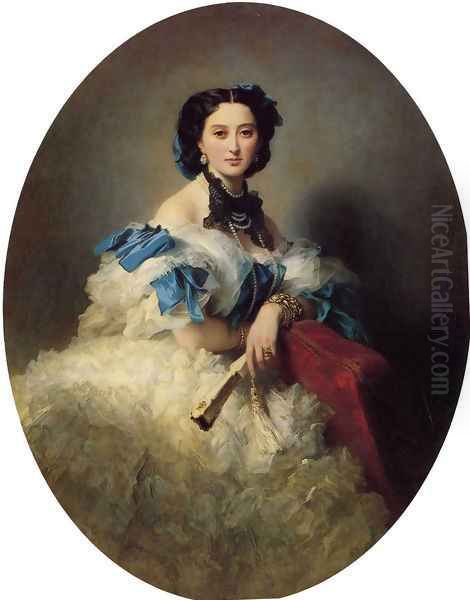 Countess Varvara Alekseyevna Musina-Pushkina Oil Painting by Franz Xavier Winterhalter