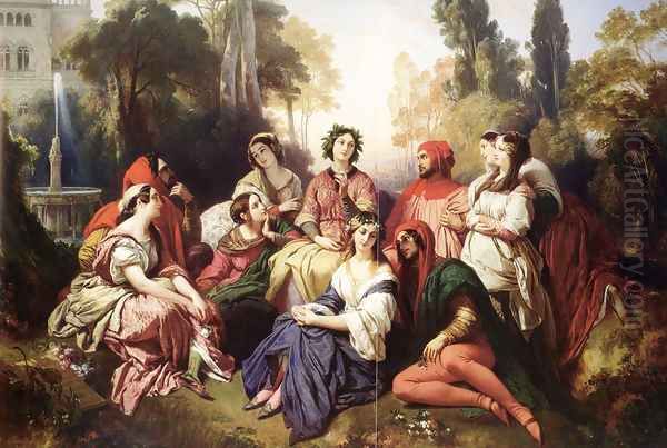 The Decameron Oil Painting by Franz Xavier Winterhalter