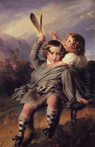 Prince Alfred and Princess Helena Oil Painting by Franz Xavier Winterhalter