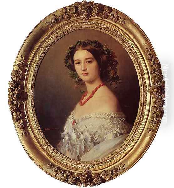 Malcy Louise Caroline Frederique Berthier de Wagram, Princess Murat Oil Painting by Franz Xavier Winterhalter