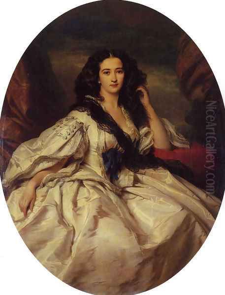 Wienczyslawa Barczewska, Madame de Jurjewicz Oil Painting by Franz Xavier Winterhalter