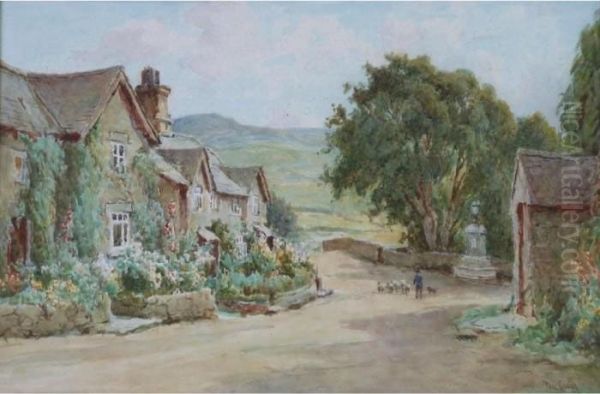 A View Of Downham Oil Painting by Tom Clough