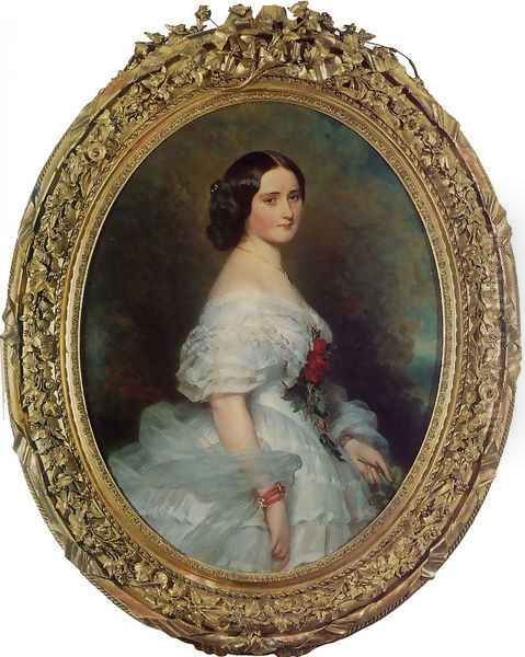 Anna Dollfus, Baronne de Bourgoing Oil Painting by Franz Xavier Winterhalter