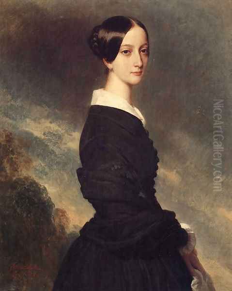 Françoise Caroline Gonzague, Princesse de Joinville Oil Painting by Franz Xavier Winterhalter