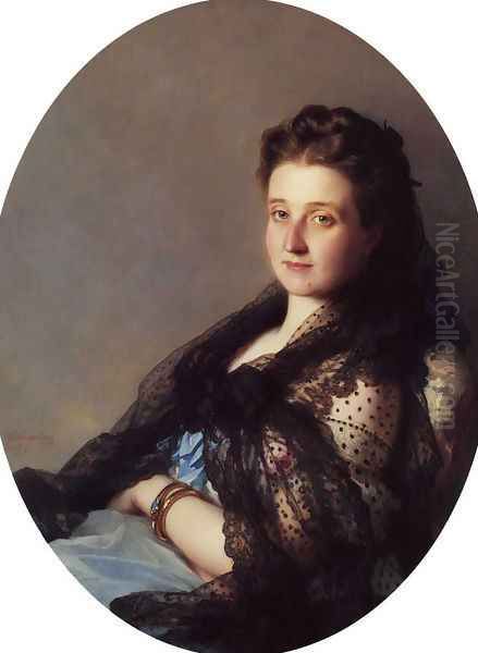 Portrait of a Lady Oil Painting by Franz Xavier Winterhalter