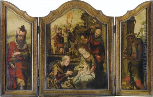 L'adoration Des Mages Oil Painting by Pieter Coecke Van Aelst