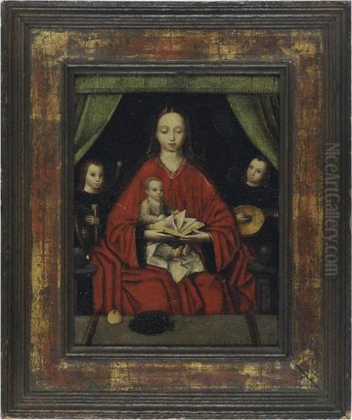 The Virgin And Child With Music-making Angels Oil Painting by Marcellus Coffermans