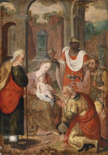 The Adoration Of The Magi Oil Painting by Marcellus Coffermans