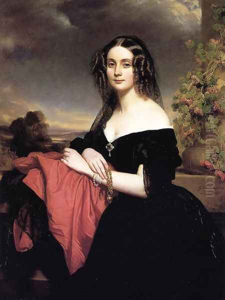 Portrait of Claire de Bearn, Duchess of Vallombrosa Oil Painting by Franz Xavier Winterhalter