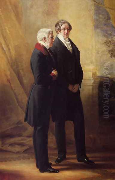 Arthur Wellesley, 1st Duke of Wellington with Sir Robert Peel Oil Painting by Franz Xavier Winterhalter