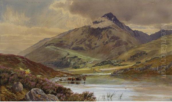 Scottish Lake Oil Painting by George Vicat Cole