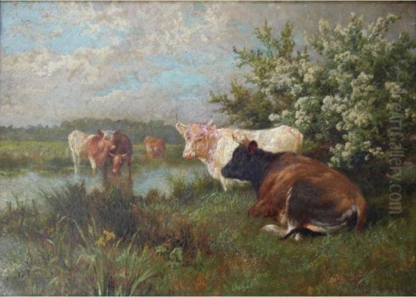 In The Maytime Oil Painting by Charles Collins