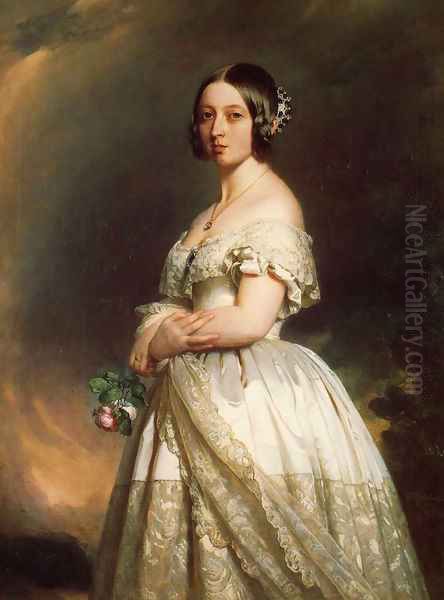 Queen Victoria Oil Painting by Franz Xavier Winterhalter