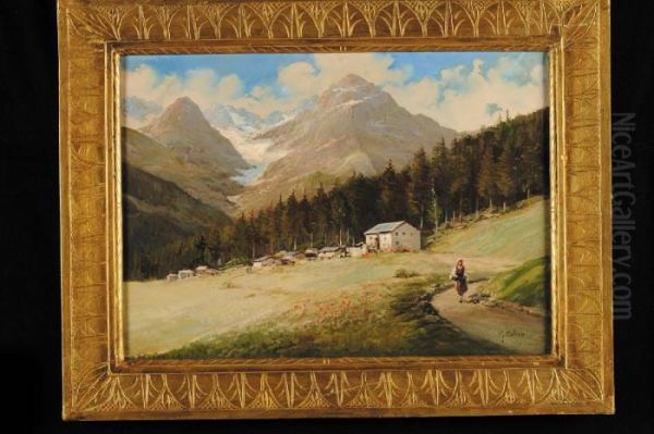 Paesaggio Montano Oil Painting by Giovanni Colmo