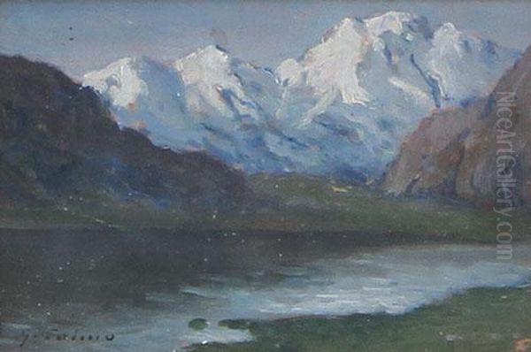 Lago Alpino Oil Painting by Giovanni Colmo