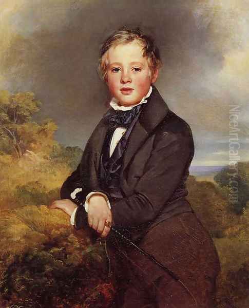 Ludwig, Graf Von Langenstein Oil Painting by Franz Xavier Winterhalter