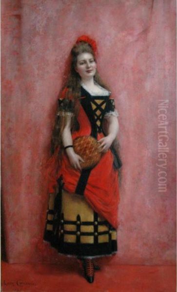 Lady In Red Oil Painting by Leon Francois Comerre