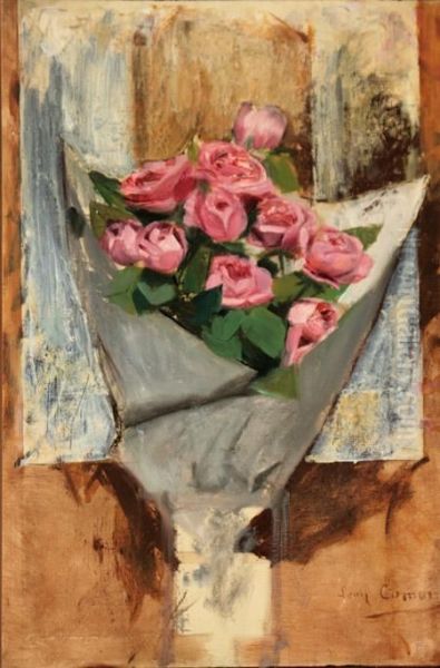 Pink Roses Oil Painting by Leon Francois Comerre