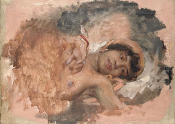 Reclining Nude Oil Painting by Leon Francois Comerre