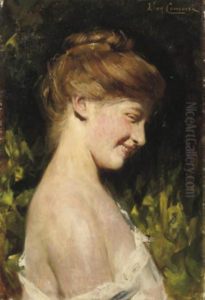 A Flirtatious Smile Oil Painting by Leon Francois Comerre