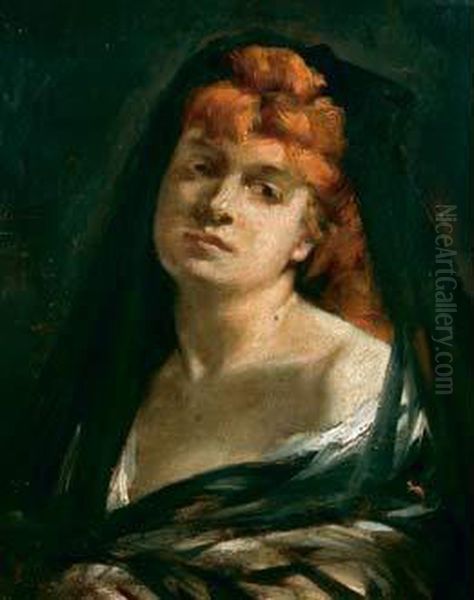 Portrait De Femme Oil Painting by Leon Francois Comerre