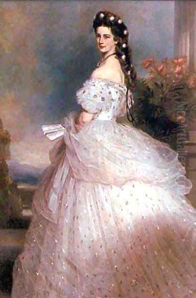 Empress Elisabeth Oil Painting by Franz Xavier Winterhalter