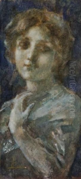 Ritratto Di Giovane Donna Oil Painting by Luigi Conconi