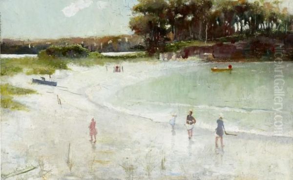 Balmoral Beach Oil Painting by Charles Edward Conder