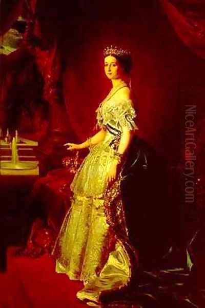 Empress Eugenie 1852 Oil Painting by Franz Xavier Winterhalter