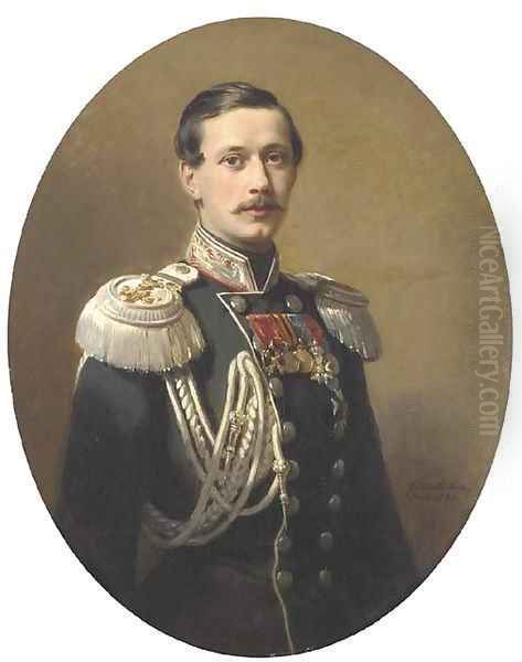 Portrait of Count Paul Andreievich Shouvaloff in the uniform of His Majesty Suite Oil Painting by Franz Xavier Winterhalter