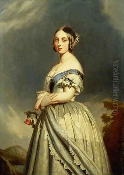 The Young Queen Victoria Oil Painting by Franz Xavier Winterhalter