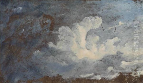 Storm Clouds Over Hampstead Oil Painting by John Constable