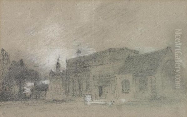 East Bergholt Church From The East Oil Painting by John Constable