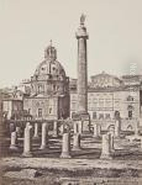 Roman Architecture And Monuments Oil Painting by Eugene Constant