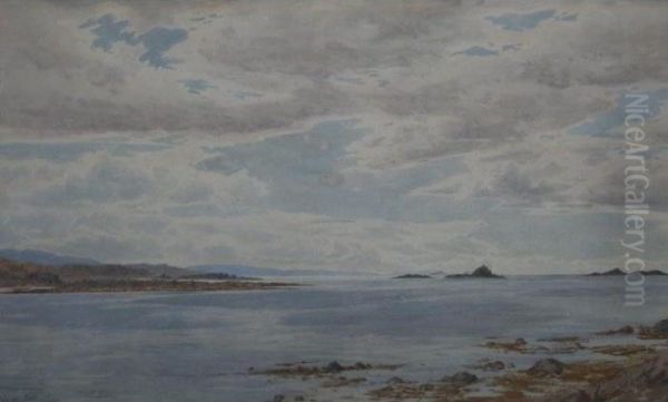 Islands Off The West Coast Of Scotland Oil Painting by Herbert Moxon Cook