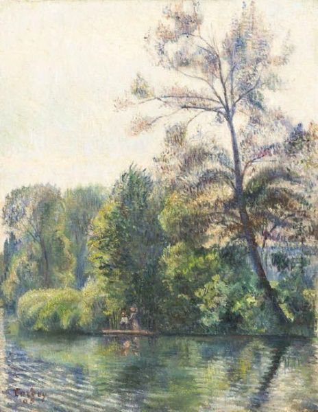 Arbres Aux Bord De L'oise Auvers Oil Painting by Frederic Samuel Cordey