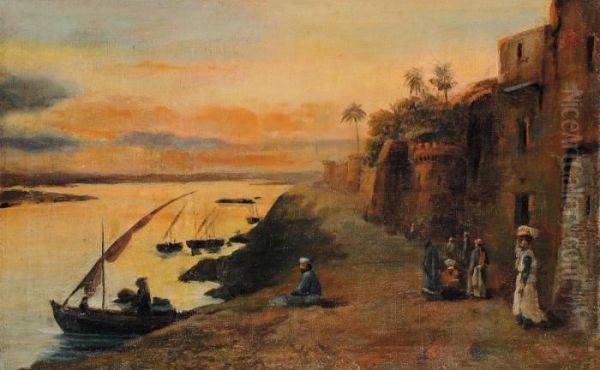 Paesaggio Arabo Oil Painting by Hermann David Salomon Corrodi