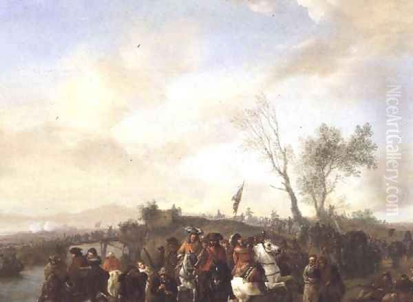 An Army on the March by Philips Wouwerman