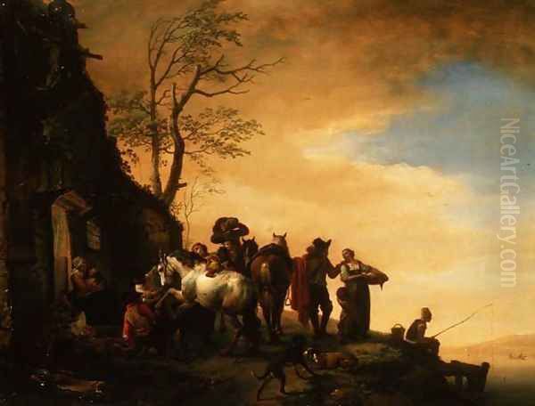 The Farrier Oil Painting by Philips Wouwerman